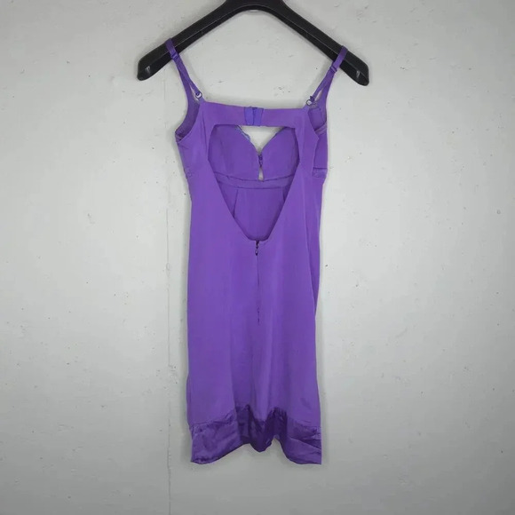 Bebe Lingerie Style Silk Slip Cocktail Dress sz S - Picture 4 of 9
